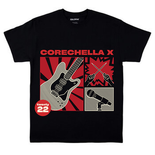 corechella t-shirt front